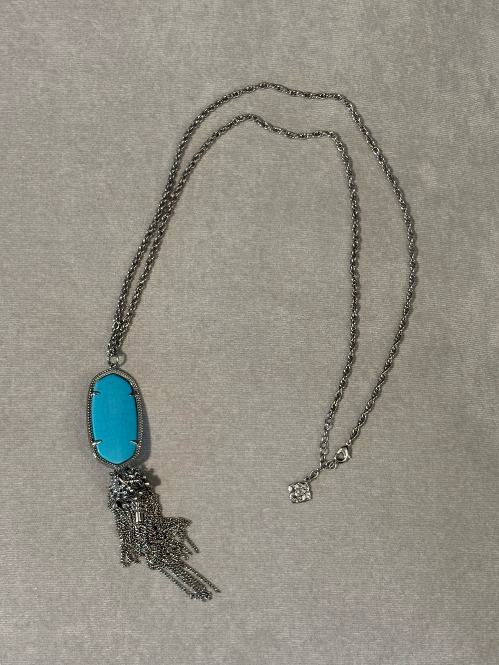 Kendra Scott Turquoise Pendant Tassel Necklace - Women Jewelry